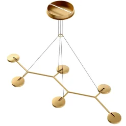 Sisustusvalaisimet^Design by Gru00f6nlund Design by Grönlund Arm 6 kattovalaisin messinki