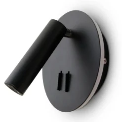 Sisustusvalaisimet^Design by Gru00f6nlund Design by Grönlund Bonn Round seinävalaisin, musta