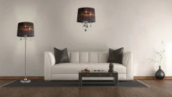 Sisustusvalaisimet^Design by Gru00f6nlund Design by Grönlund Crystal pöytävalaisin musta/mustakromi