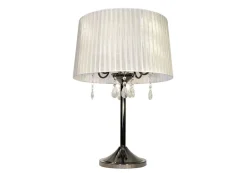 Sisustusvalaisimet^Design by Gru00f6nlund Design by Grönlund Crystal pöytävalaisin valkoinen/mustakromi