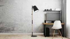 Sisustusvalaisimet^Design by Gru00f6nlund Design by Grönlund Finder lattiavalaisin musta