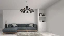 Sisustusvalaisimet^Design by Gru00f6nlund Design by Grönlund Glasgow 9 kattovalaisin savulasi