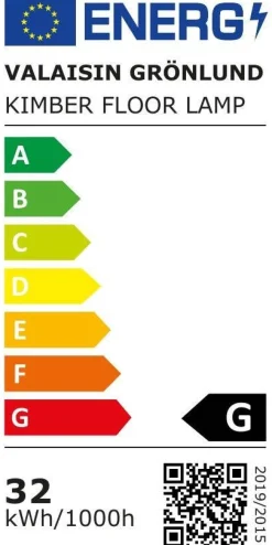 Sisustusvalaisimet^Design by Gru00f6nlund Design by Grönlund lattiavalaisin Kimber valkoinen