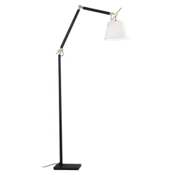 Sisustusvalaisimet^Design by Gru00f6nlund Design by Grönlund lattiavalaisin Visual kangasvarjostimella