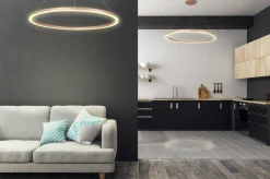 Sisustusvalaisimet^Design by Gru00f6nlund Design by Grönlund Layer 80 kattovalaisin messinki