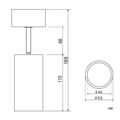 Sisustusvalaisimet^Design by Gru00f6nlund Design by Grönlund Minitube Spot kohdevalaisin musta 4000K