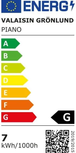 Sisustusvalaisimet^Design by Gru00f6nlund Design by Grönlund Piano lattiavalaisin valkoinen