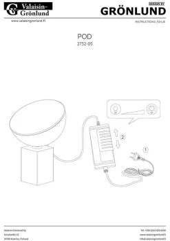 Sisustusvalaisimet^Design by Gru00f6nlund Design by Grönlund Pod pöytävalaisin 34 cm musta
