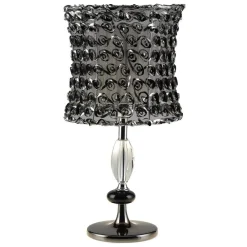 Sisustusvalaisimet^Design by Gru00f6nlund Design by Grönlund pöytävalaisin Black Rose kromi/kirkas/mus