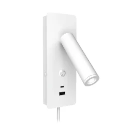 Sisustusvalaisimet^Design by Gru00f6nlund Design by Grönlund seinävalaisin Gent USB A+C valkoinen