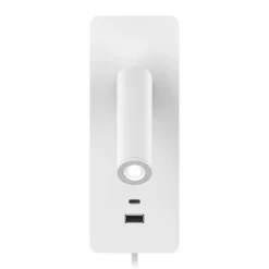 Sisustusvalaisimet^Design by Gru00f6nlund Design by Grönlund seinävalaisin Gent USB A+C valkoinen