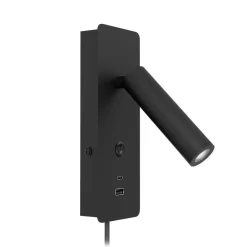 Sisustusvalaisimet^Design by Gru00f6nlund Design by Grönlund seinävalaisin Gent USB A+C musta