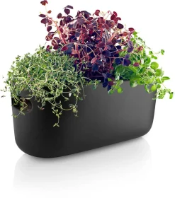 Maljakot Ja Ruukut^Eva Solo Altakasteleva yrttilaatikko musta