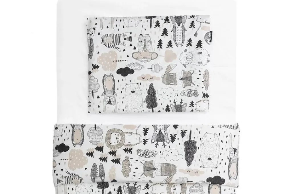 Lastenhuone|Vuodetekstiilit^Familon Kaverit Organic vauvan pl+tl setti 85x125/35x45 kaakao