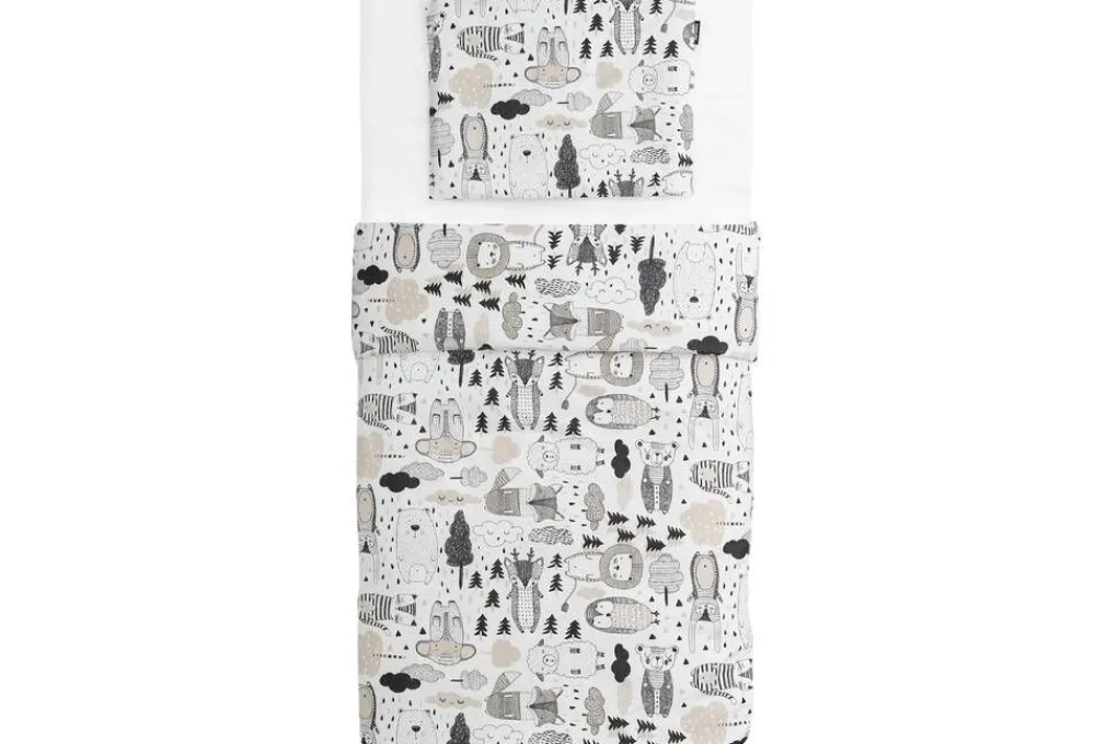 Lastenhuone|Vuodetekstiilit^Familon Kaverit Organic vauvan pl+tl setti 85x125/35x45 kaakao