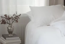 Vuodetekstiilit^Familon Pellava pussilakanasetti valk 150x200/50x60