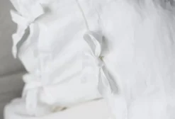 Vuodetekstiilit^Familon Pellava pussilakanasetti valk 150x200/50x60