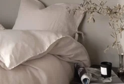 Vuodetekstiilit^Familon Pellava pussilakanasetti greige 150x200/50x60