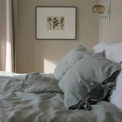 Vuodetekstiilit^Familon Pellava pussilakanasetti 150x200/50x60 cm salvia