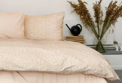 Vuodetekstiilit^Familon Percale pussilakanasetti hiekka 150x210/55x65