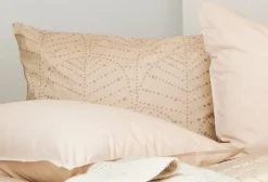 Vuodetekstiilit^Familon Percale pussilakanasetti hiekka 150x210/55x65