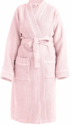 Kylpyhuone- Ja Saunatekstiilit|Kylpyhuone- Ja Saunatekstiilit^Familon Vohveli kylpytakki puuteri