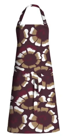 Keittiötekstiilit^Finlayson essu Lenita 70x85 viininpun/beige