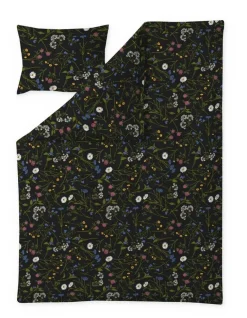 Vuodetekstiilit^Finlayson pussilakanasetti Soma 150x210 + 50x60 cm musta/mul