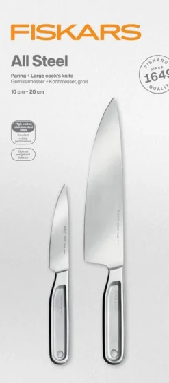 Veitset Ja Leikkuulaudat^Fiskars All Steel kokinveitsisetti 2 kpl