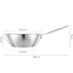 Paistoastiat^Fiskars All Steel Wok 28 cm