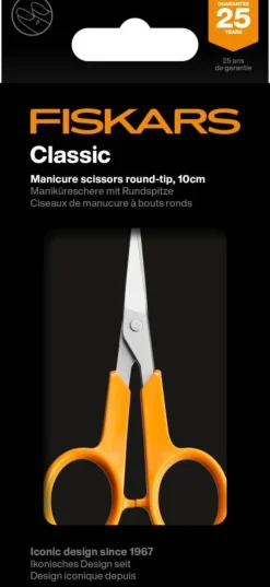 Kylpyhuonetarvikkeet|Sakset^Fiskars Classic kynsisakset pyöreäkärkiset 10 cm