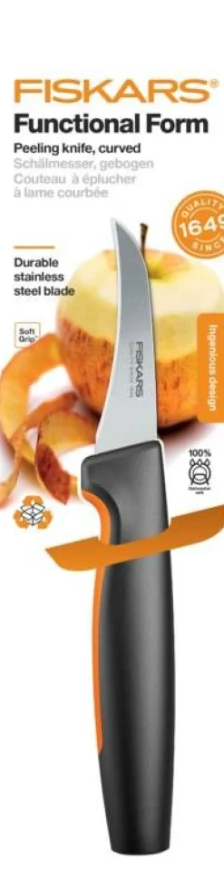 Veitset Ja Leikkuulaudat^Fiskars Functional Form kuorimaveitsi kaarevalla terällä 7 cm