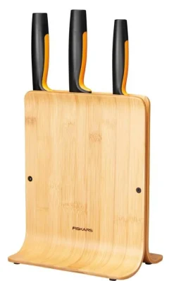 Veitset Ja Leikkuulaudat^Fiskars Functional Form veitsitukki bambu (sis. 3 veistä)