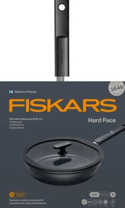 Paistoastiat^Fiskars Hard Face paistokasari 28 cm kannella
