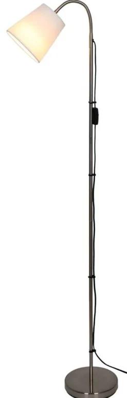 Sisustusvalaisimet^Heat Barösund lattiavalaisin 138 cm harjattu teräs