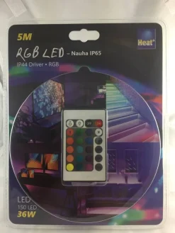 Sisustusvalaisimet^Heat LED nauha RGB 5M, 2835 4,8W/M IP65