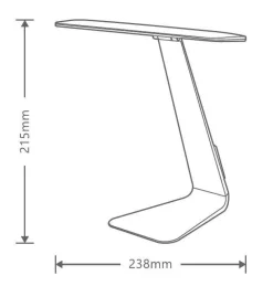 Sisustusvalaisimet^Heat LED-pöytävalaisin Slim 21,5 cm USB-lataus