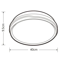 Sisustusvalaisimet^Heat plafondi Nubes Easy Mount 40 cm valkoinen kuvio