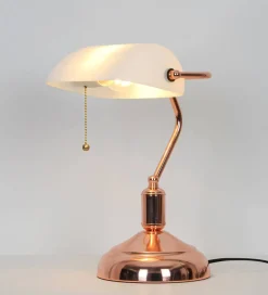 Sisustusvalaisimet^Heat pöytävalaisin Banker vetokytkimellä 37 cm ruusukulta-va