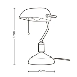 Sisustusvalaisimet^Heat pöytävalaisin Banker vetokytkimellä 37 cm ruusukulta-va