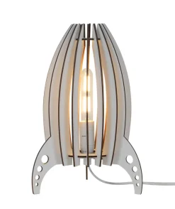 Sisustusvalaisimet^Heat pöytävalaisin Rocket valkoinen puu kasattava