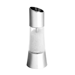 Keittiötarvikkeet^Heirol Suola kääntömylly 18 cm, teräs/akryyli