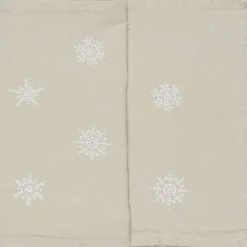 Keittiötekstiilit^IB Laursen kaitaliina lumihiutale 30x160 cm pellava