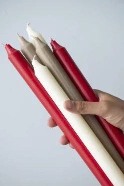 Kynttilät Ja Huonetuoksut^IB Laursen kruunukynttilä 29 cm rustiikki punainen