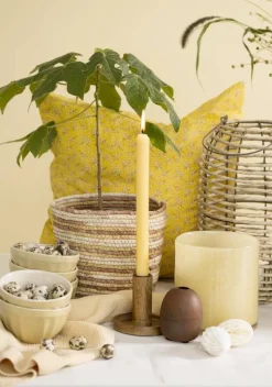 Kynttilät Ja Huonetuoksut^IB Laursen kruunukynttilä 29 cm rustiikki keltainen