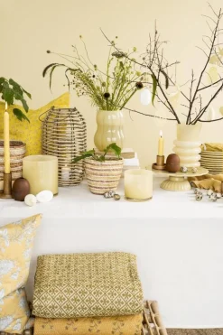 Kynttilät Ja Huonetuoksut^IB Laursen kruunukynttilä 29 cm rustiikki keltainen