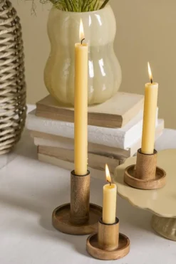 Kynttilät Ja Huonetuoksut^IB Laursen kruunukynttilä 29 cm rustiikki keltainen