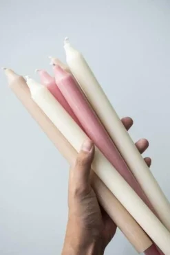 Kynttilät Ja Huonetuoksut^IB Laursen kruunukynttilä 29 cm rustiikki vaaleanpunainen