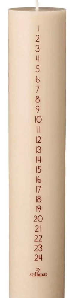Kynttilät Ja Huonetuoksut^IB Laursen kynttilä Joulu 1-24 ruskeilla numeroilla