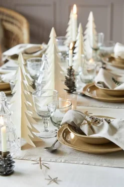 Keittiötekstiilit^IB Laursen lautasliina oksa 40x40 cm luonnonvalkoinen